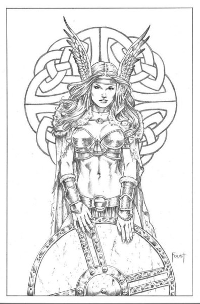 Ангел воин Валькирия Татуировка