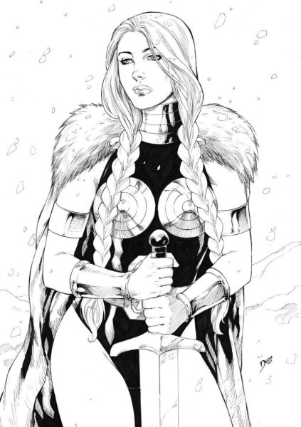 Валькирия рисунок