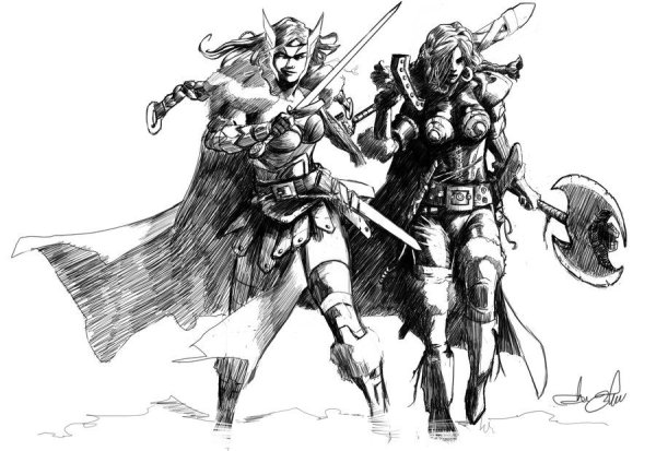 Валькирия рисунок