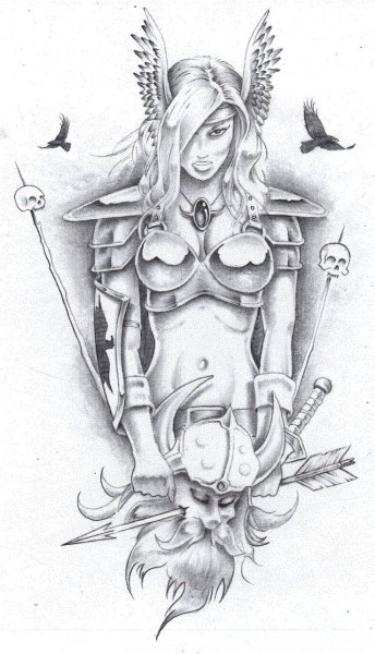 Валькирия раскраска взрослые