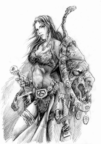 Валькирия рисунок