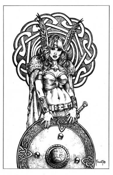 Богиня Фрейя эскиз