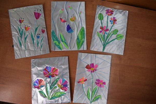 Рисование на фольге