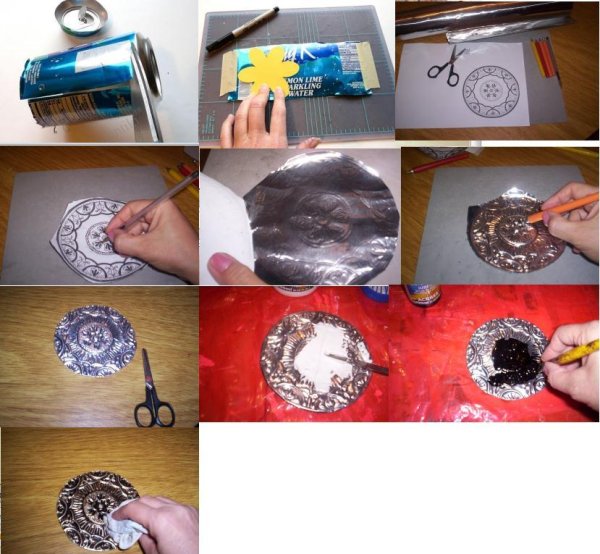 Рисование по фольге