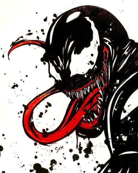 Тату Марвел Веном Дэдпул