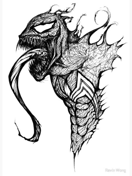 Веном тату эскиз