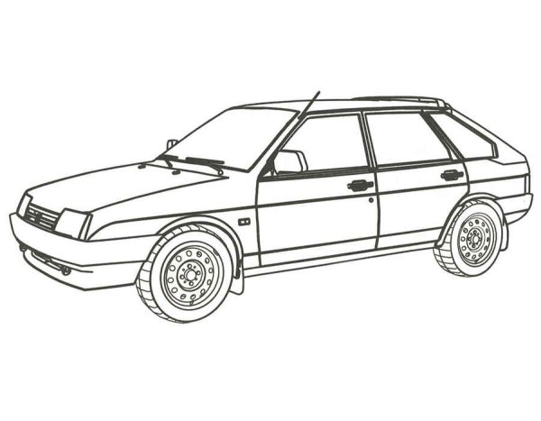 Раскраски машинки ВАЗ 2109
