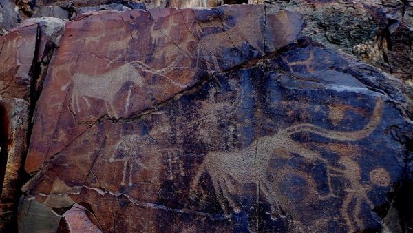 Петроглифы археологического ландшафта Тамгалы 2004