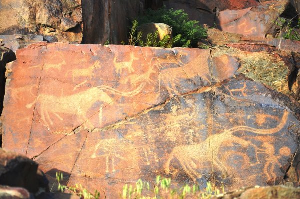 Петроглифы археологического ландшафта Тамгалы