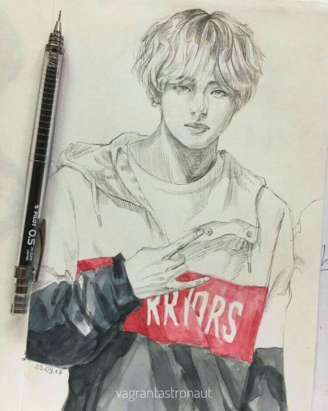 Раскраска БТС Ким Тэхен