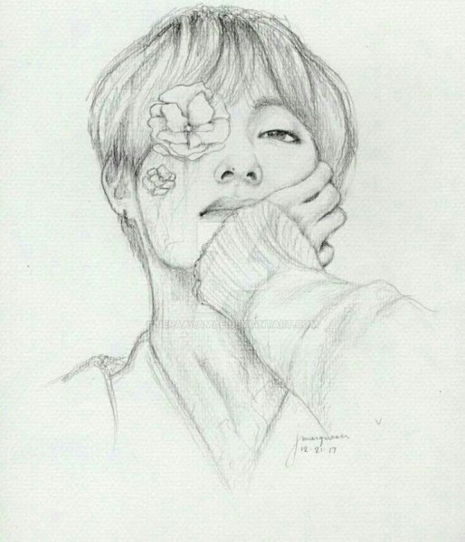 Тэхён БТС скетчи