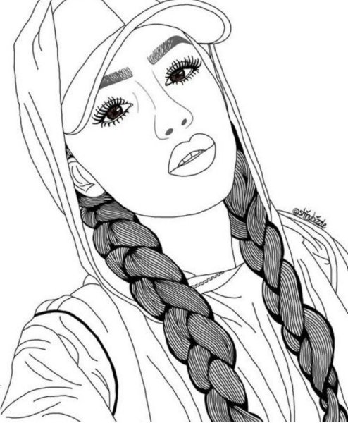 Рисунки для срисовки девушки крутые