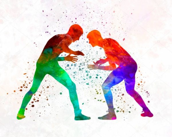 Раскраска борцы