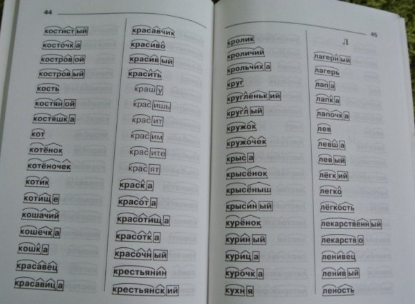 Красный разбор по составу