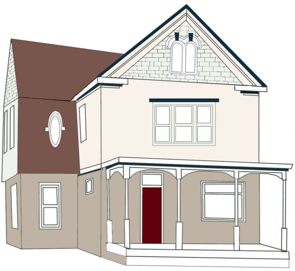 Рисунки домов и коттеджей