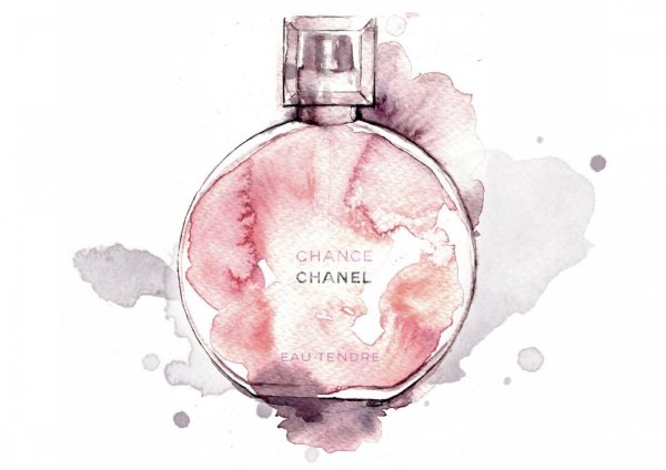 Духи Шанель шанс рисунок