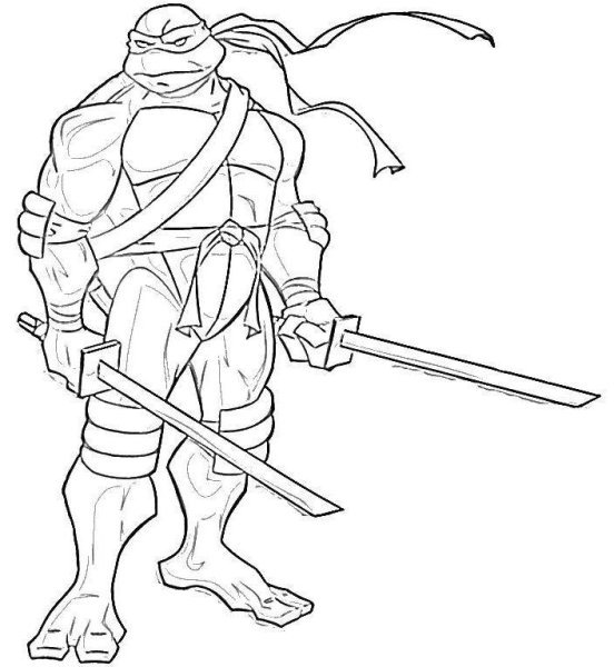 Раскраска Черепашки ниндзя Донателло