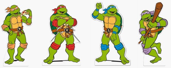 Черепашки ниндзя герои на белом фоне