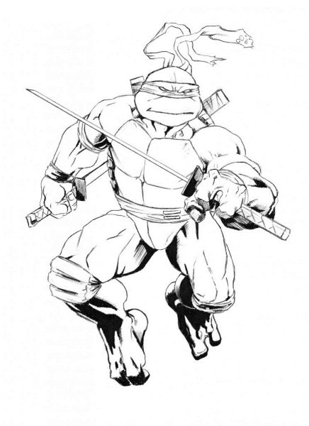 Как нарисовать черепашку ниндзя Леонардо