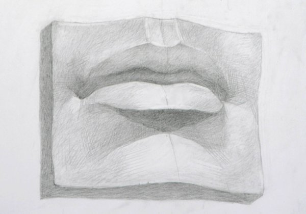 Части лица Давида гипс губы