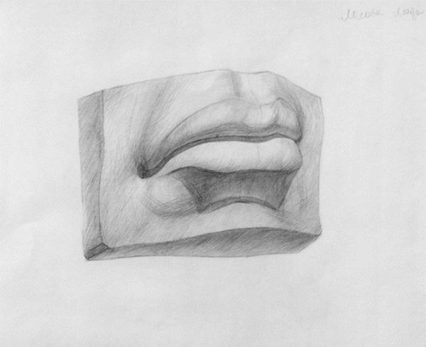 Гипсовые части лица Давида