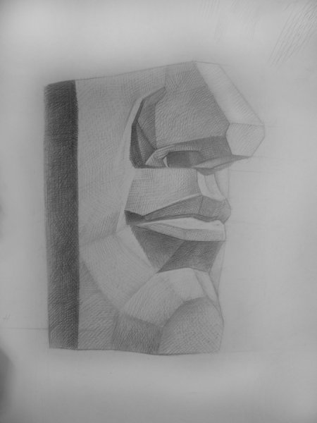 Губы Давида гипс сбоку