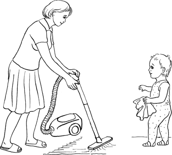 Раскраска домашние дела