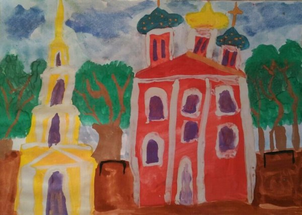 Зарисовка Успенский собор Рязанского Кремля