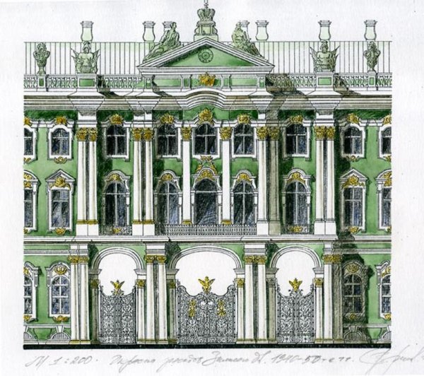 Зимний дворец(Эрмитаж). Санкт-Петербург. Растрелли. Барокко