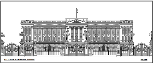 Букингемский дворец фасад
