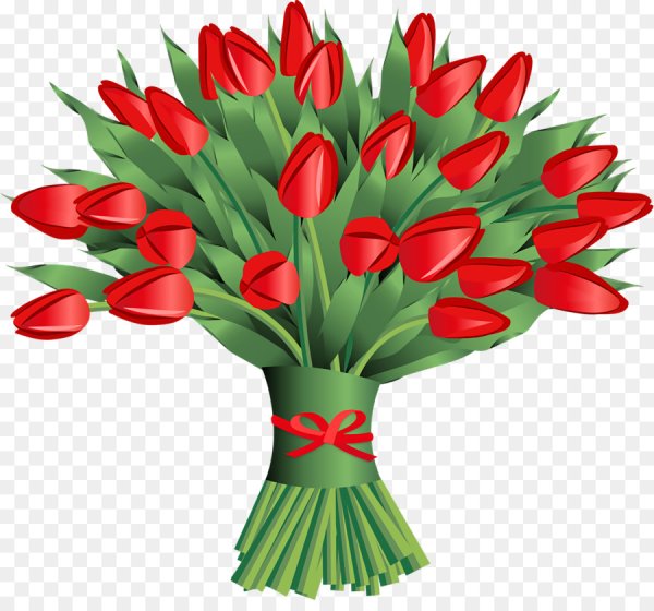 Тюльпан мультяшная