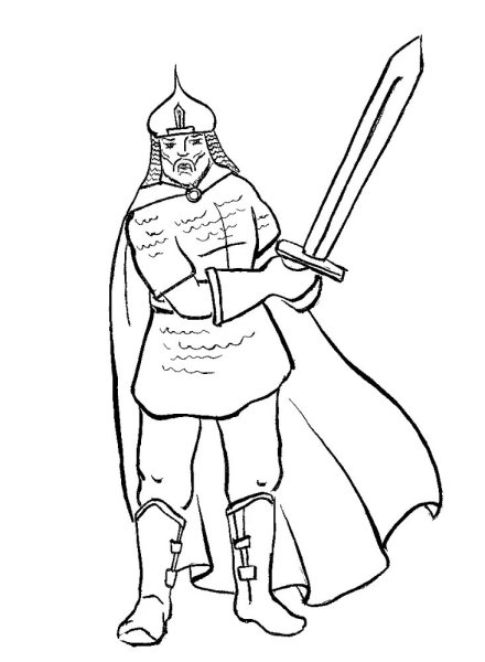 Князь Александр Невский рисунки детей