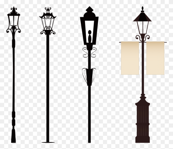 Силуэт фонарного столба