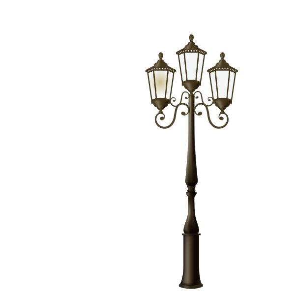 Фонарный столб с цветами