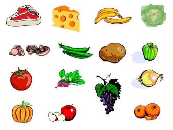 Рисунки продуктов питания