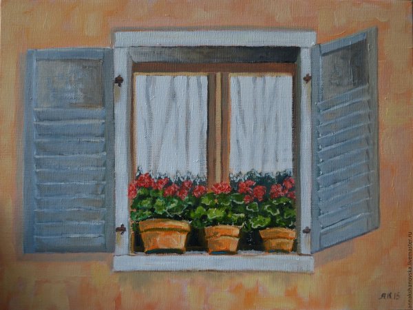 Герань на окне