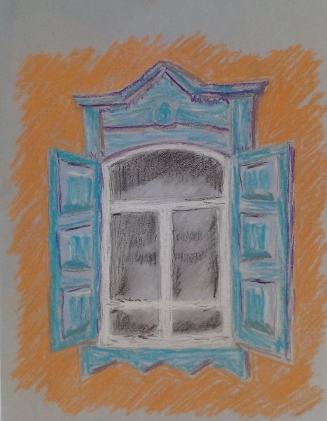 Нарисовать деревенское окно