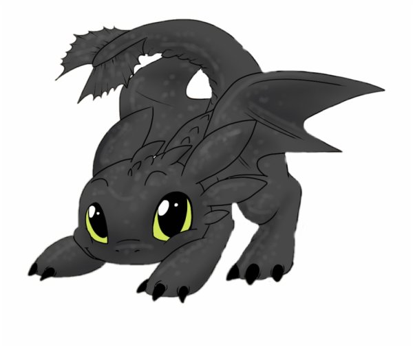 Черный Дракоша Беззубик