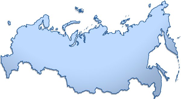 Карта России очертания