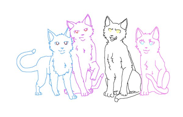 Коты Воители 4 кота лайны