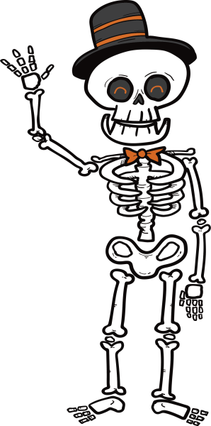 Мультяшный скелетик