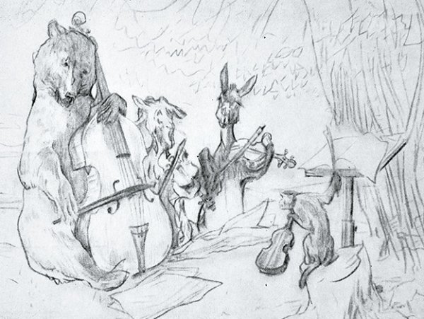 Иллюстрация к басне Крылова квартет