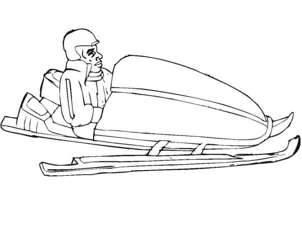 Бобслей раскраска