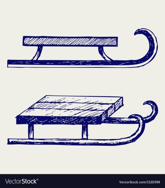 Сани нарисовать ребенку