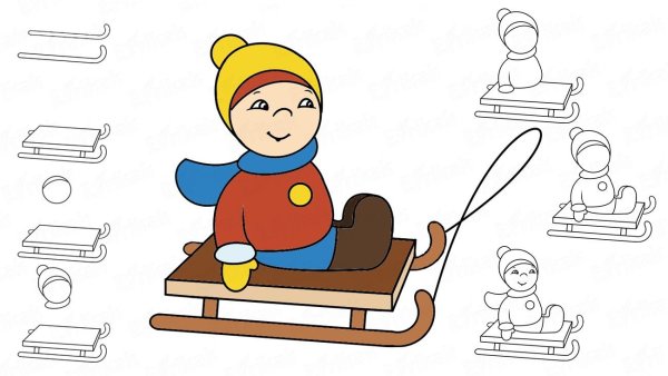 Бобслей раскраска