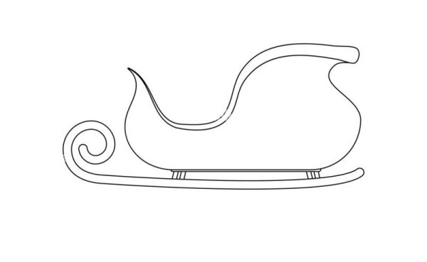 Сани раскраска для детей