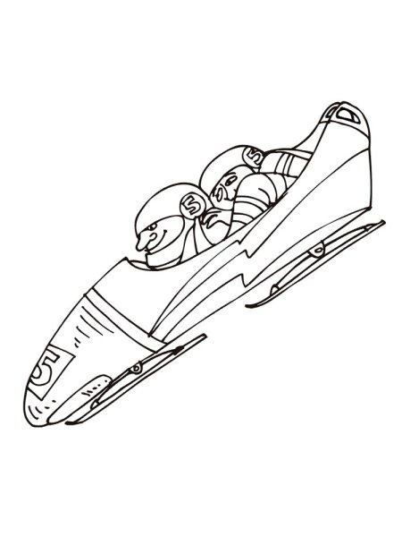 Санки раскраска