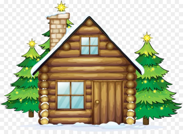 Мультяшный деревянный домик