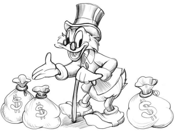 Рисунок Скруджа Макдака