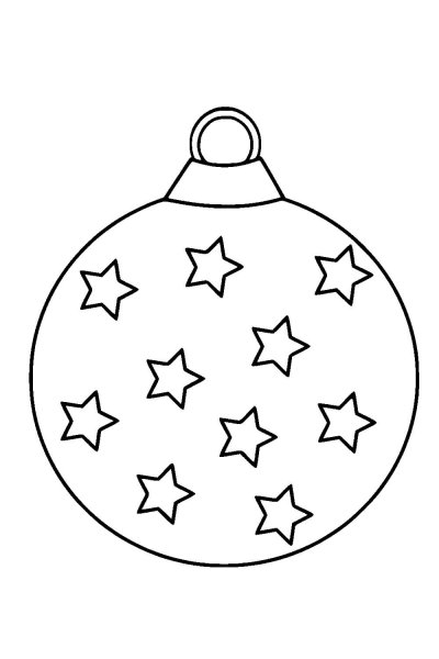 Елочные игрушки раскраска